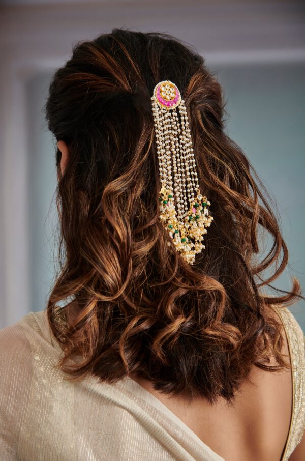 Kajri Kundan Braid Pin - Image 3