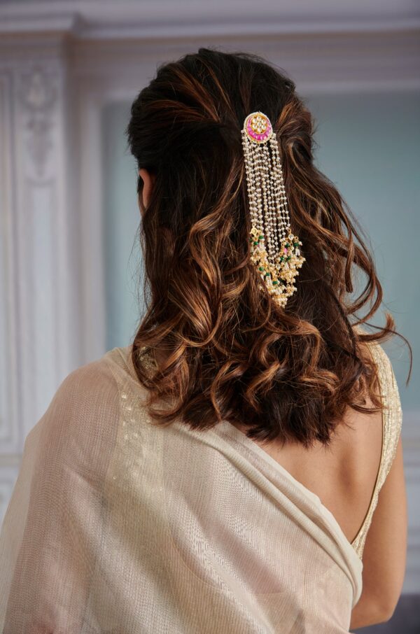 Kajri Kundan Braid Pin - Image 5